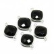 Colored Fashion Jewelry !! Black Onyx Silver Jewelry Connectors