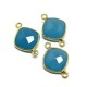 Women Jewelry !! Blue Chalcedony 925 Silver Jewelry Connectors Gemstone Silver Jewelry