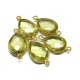 Awesome Connectors !! Lemon Topaz 925 Silver Jewelry Connectors Gold Plated