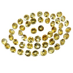 Attractive Gems !! Citrine Yellow Color Cut Stone Round Shape Gemstone