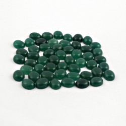 Natural Green Onyx Cabochon Oval Shape Gemstone