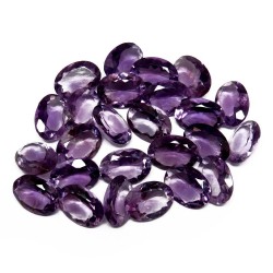 Cut Stone !! Purple Color Gemstone Amethyst Oval Shape Gemstone