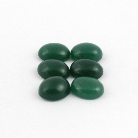 Typical Green Onyx Oval Shape Cabochon Gemstone