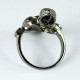 Charming !! Tourmaline, Diamond 925 Sterling Silver Ring
