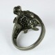 Stylish Tortoise Design Citrine, Diamond 925 Sterling Silver Ring