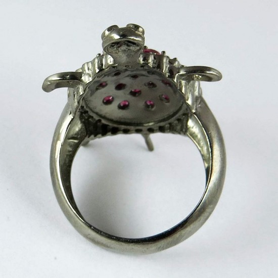 Tortoise Ruby, Diamond 925 Sterling Silver Jewelry