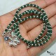 Well Looking  Round Shape Drill Imitation Green Stone 925 Sterling Silver Anklet