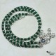 Well Looking  Round Shape Drill Imitation Green Stone 925 Sterling Silver Anklet