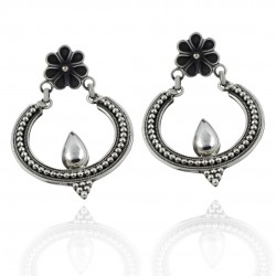 925 Sterling Plain Silver Earring Handmade Oxidized Earring 925 Stamped On Earring Jewelry