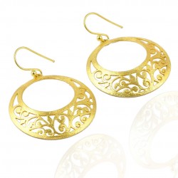 925 Sterling Silver Drop Dangle Earring Gold Plated Handmade Earrings Women Fashion Jewellery