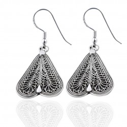 925 Sterling Silver Drop Dangle Hook Earring Oxidized Silver Earring Women Fashion Jewelry