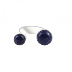 Adjustable Free Size Blue Lapis Lazuli Gemstone Ring 925 Sterling Silver Band Ring 925 Stamped Jewellery