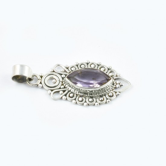 Amethyst Gemstone Pendants 925 Sterling Silver Pendants Handmade Silver Pendants Jewelry Gift For Her