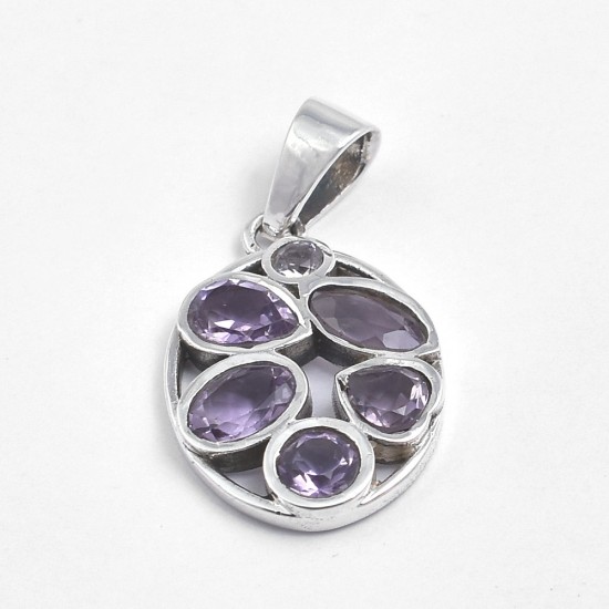 Amethyst Gemstone Pendants Handmade 925 Sterling Silver Pendants Birthstone Pendants Jewellery Gift For Her