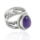 Amethyst Gemstone Ring 925 Sterling Silver Ring Boho Ring Oxidized Silver Jewelry