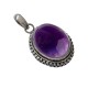 Amethyst Pendant 925 Sterling Silver Oxidized silver Pendant Jewelry Gift For Her