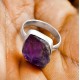 Amethyst Rough Gemstone Ring 925 Sterling Silver Birthstone Ring Handmade Wholesale Silver Ring Jewelry Gift For Her