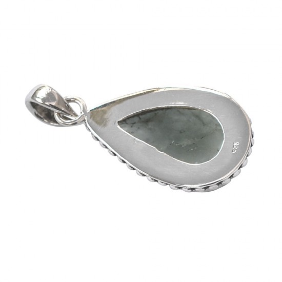 Aquamarine Pendant Handmade 925 Sterling Silver Pendant Jewellery 925 Stamped Jewellery