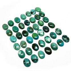 Cab Stone !! Awesome Ovla Shape Turquoise Green Color Gemstone