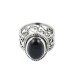 Black Onyx Gemstone Ring Solid 925 Sterling Silver Ring Handmade Oxidized Silver Ring Jewelry