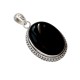 Black Onyx Pendant 925 Sterling Silver Handmade Pendant 925 Stamped Silver Jewelry