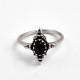 Black Onyx Ring 925 Sterling Silver Boho Ring Birthstone Ring Oxidized Silver Jewelry Gift For Her