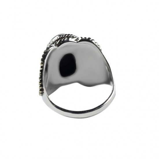 Black Onyx Ring Solid 925 Sterling Silver Ring Wholesale Silver Jewelry 925 Stamped Jewelry Gift For Her