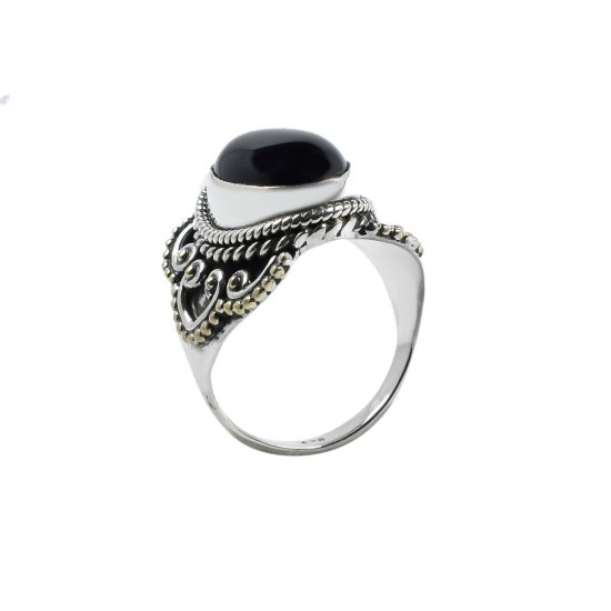 Black Onyx Ring Solid 925 Sterling Silver Ring Wholesale Silver Jewelry 925 Stamped Jewelry Gift For Her