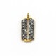 Blade Pave Diamond Gold Plated 925 Sterling Solid Silver Charms Pendants Handmade Jewellery