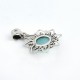 Blue Chalcedony Gemstone Pendants 925 Sterling Silver Pendants Oxidized Silver Jewellery Gift For Her