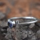 Bold Blue Iolite Adjustable 925 Silver Ring