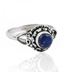 Blue Lapis Lazuli Gemstone Ring 925 Sterling Silver Ring Handmade Boho Ring Manufacture Silver Ring Jewelry