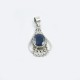 Blue Sapphire Gemstone Pendants Solid 925 Sterling Silver Handmade Oxidized Silver Pendants 925 stamped Silver Jewellery