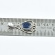 Blue Sapphire Gemstone Pendants Solid 925 Sterling Silver Handmade Oxidized Silver Pendants 925 stamped Silver Jewellery