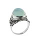 Chalcedony Ring Solid 925 Sterling Silver Ring Handmade Indian Artisan Ring 925 Stamped Jewelry