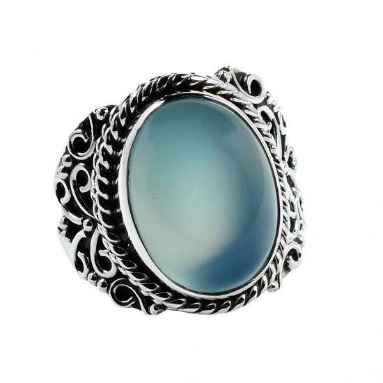 Chalcedony Ring Solid 925 Sterling Silver Ring Handmade Wholesale Silver Ring Jewelry Gift For Her