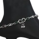 Cubic Zirconia Gemstone Anklets Handmade Solid 925 Sterling Silver Anklets Oxidized Silver Jewellery