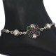 Cubic Zirconia Gemstone Solid 925 Sterling Silver Handmade Anklets Indian Women Fashion Jewelry