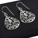 Drop Dangle Ear Wire Earring Solid 925 Sterling Plain Silver Handmade Earring Oxidized Silver Earring Jewelry