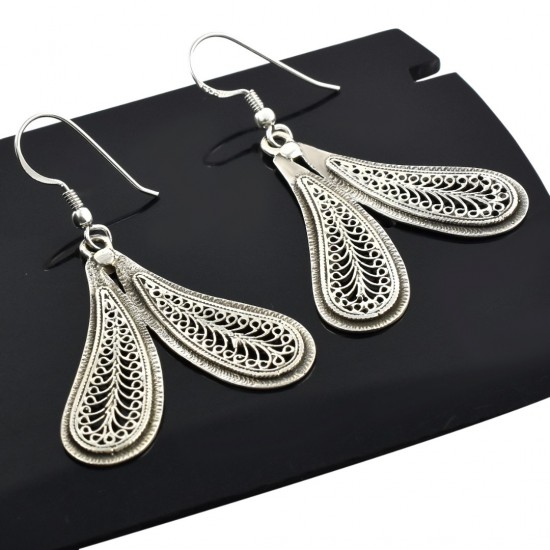 Drop Dangle Earring Handmade 925 Sterling Silver Earring Handmade Hook Earring Gift For Her