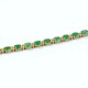 Emerald Diamond Gemstone Bracelet 14k Carat Gold Tennis Bracelet Women Anniversary Gift Jewelry