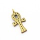 Female Sign Pave Diamond Gold Plated 925 Sterling Silver Charms Pendants Handmade Jewelry Gift For Her