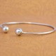 Freshwater Pearl Gemstone Cuff Bangle 925 Sterling Silver Wedding Gift Bangle 925 Stamped Silver Jewellery