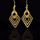 Garnet Gemstone Drop Dangle Earring Gold Plated Handmade 925 Sterling Silver Earrings Women Jewellery