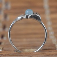 Chalcedony Gemstone 925 Sterling Silver Ring