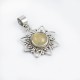 Golden Rutile Gemstone Pendants Solid 925 Sterling Silver Pendants Women Fashion Jewellery