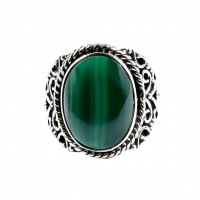 Green Malachite Ring Solid 925 Sterling Silver Boho Ring Manufacture Silver Ring Jewellery