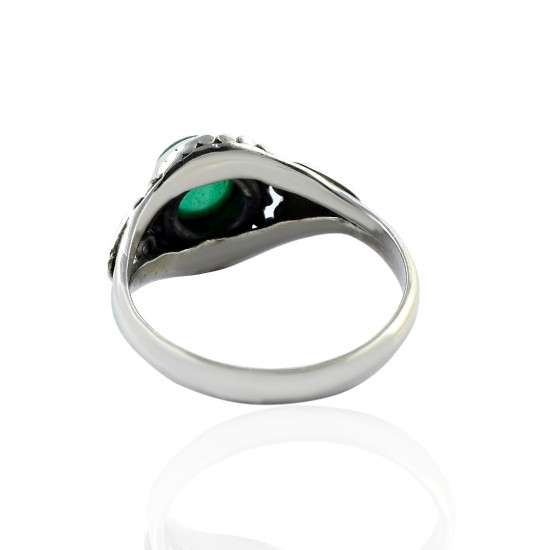 Handmade Sterling Silver Ring Jewelry Green Onyx Ring Statement Ring Wholesale Price Ring Gift For Her Natural Green Onyx Gemstone Ring