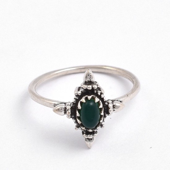 Green Onyx Ring Boho Ring Handmade 925 Sterling Silver Ring Oxidized Silver Ring Jewelry Gift For Her