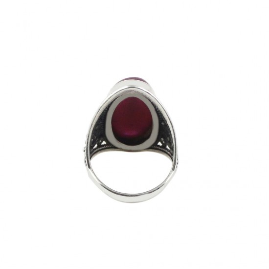 Huge Pink Dyed Ruby Gemstone Ring 925 Sterling Silver Handmade Wholesale Silver Ring Jewellery